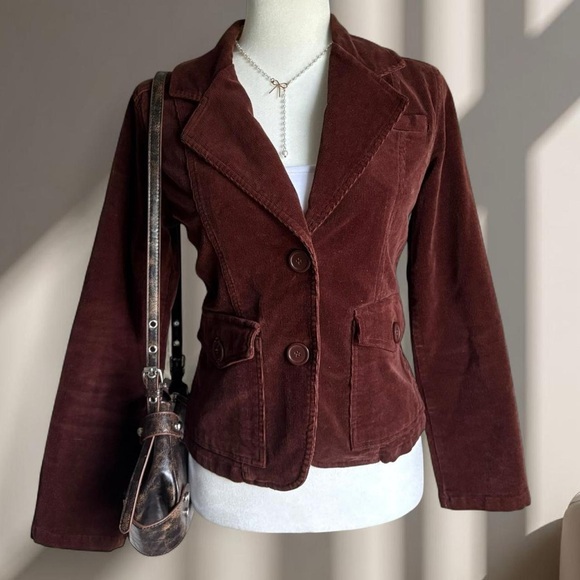 Copper Key Jackets & Blazers - Copper Key Dark Brown Corduroy Blazer Jacket